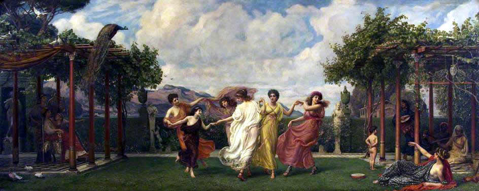 Танец Сирен полотно Edward John Poynter 1894 года