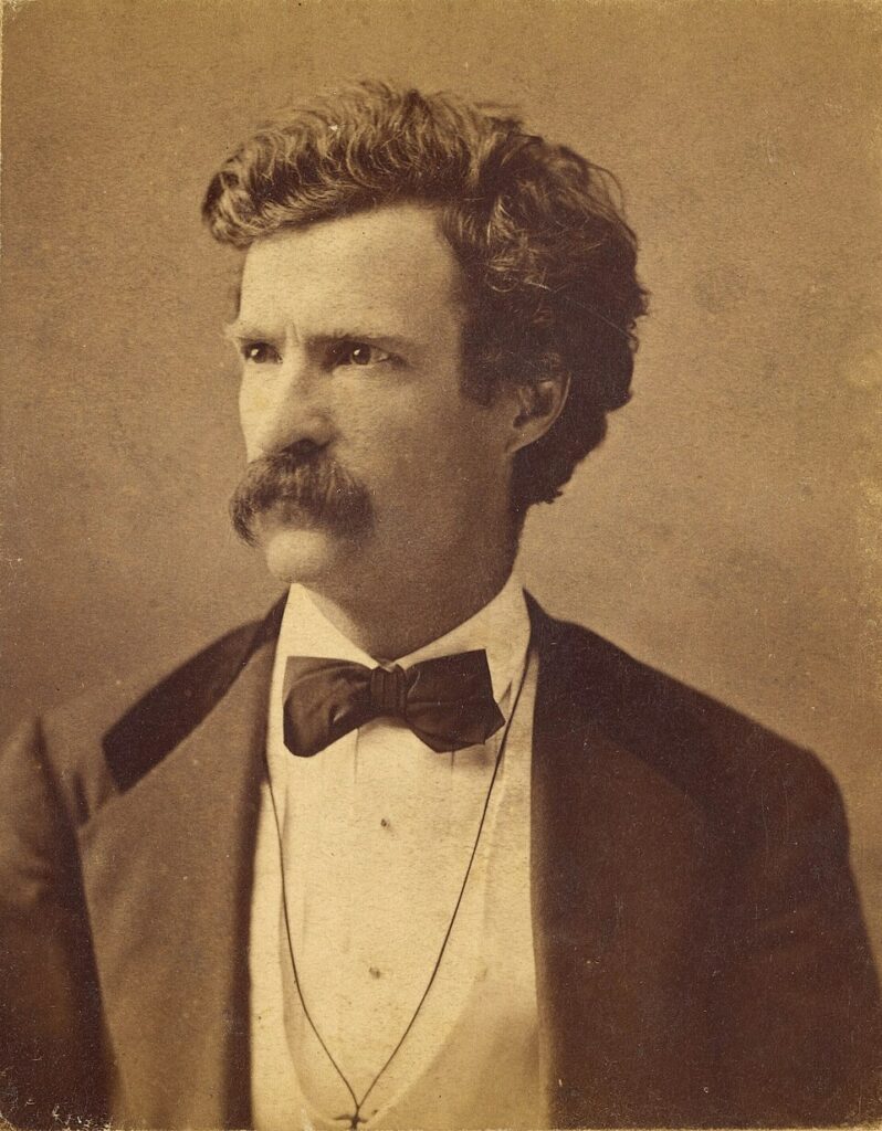 Портрет молодого Mark Twain в 1870 году вскоре после путешествия на Quaker City