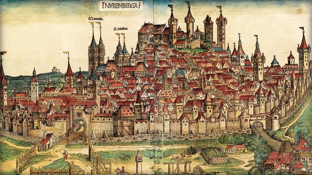 Панорама средневекового Нюрнберга