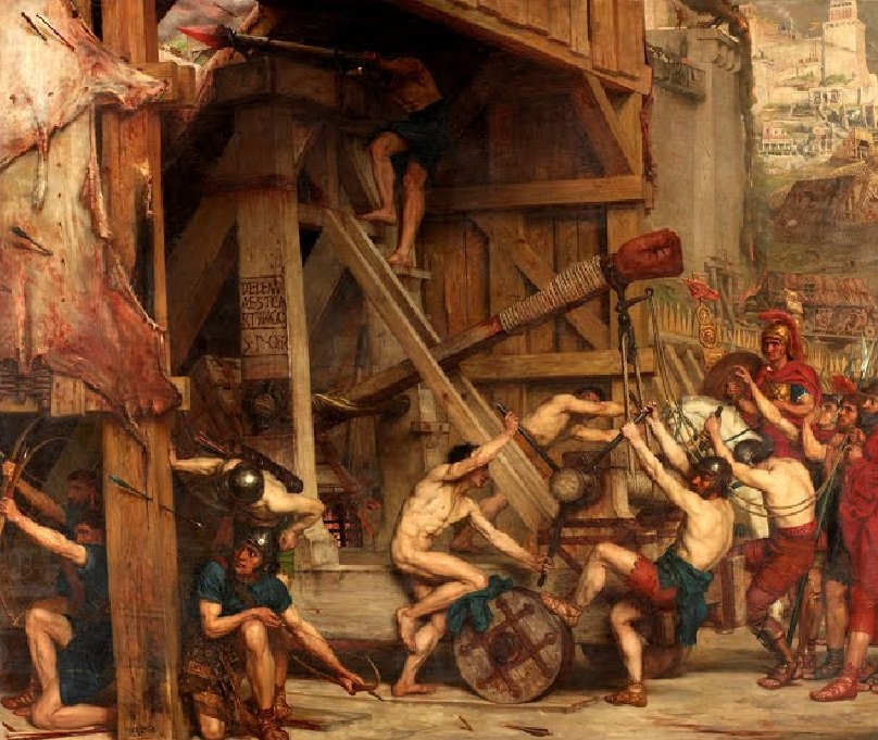 Катапульта 1868 года историческая картина Edward John Poynter