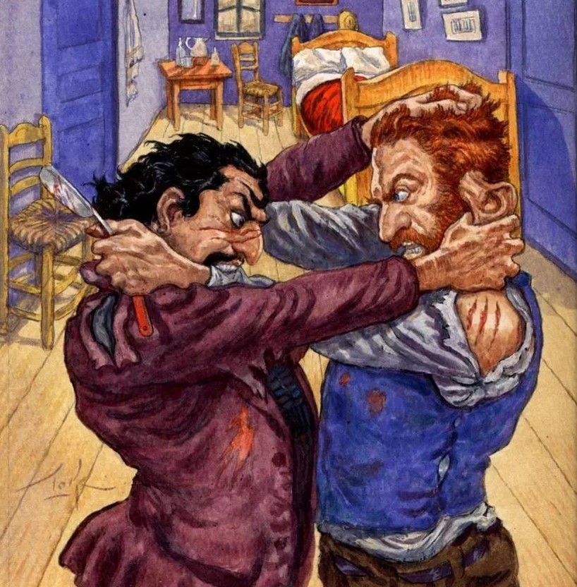 Тулуз-Лотрек среди танцовщиц в юмористической интерпретации Gradimir Smudja