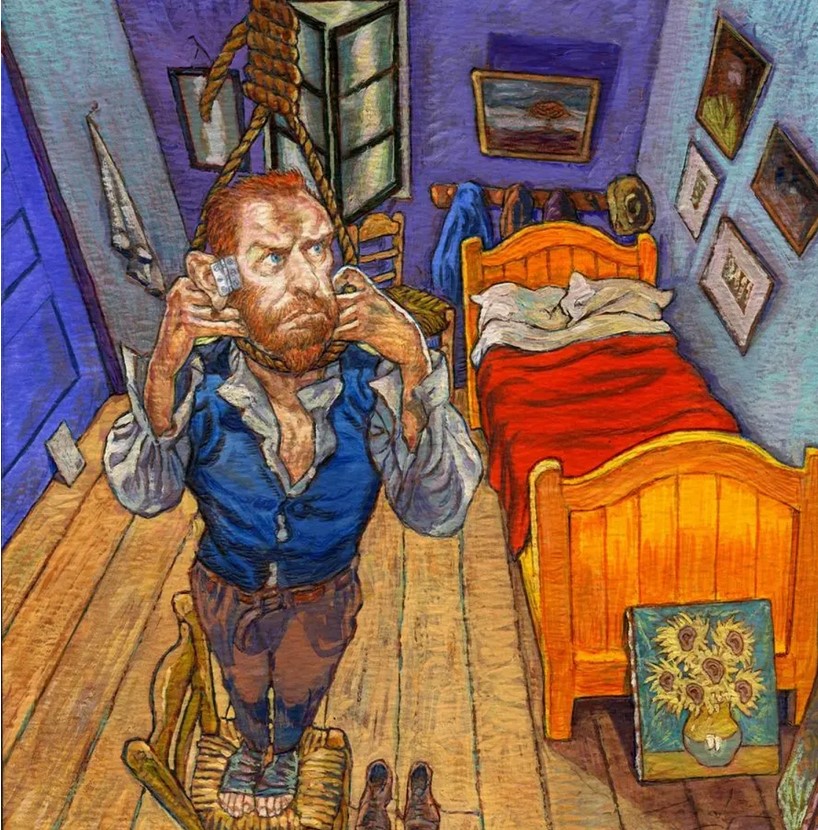 Фантазийный портрет Винсента Ван Гога в исполнении Градимира Смудьи