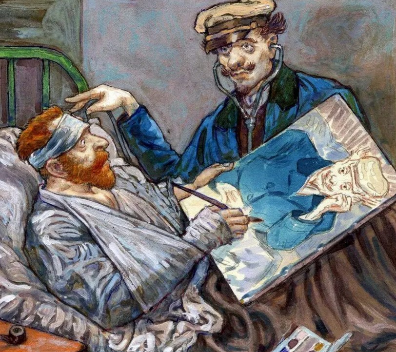 Кот Ван Гога в сюрреалистическом комиксе Gradimir Smudja