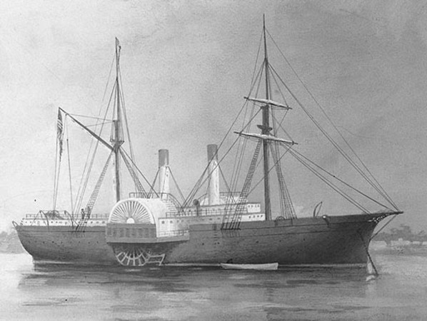 Пароход Quaker City на котором Марк Твен прибыл в Одессу и Ялту 1867 год