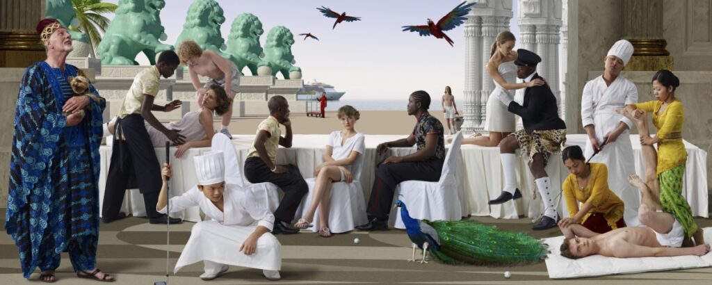 Масштабная панорама, созданная участниками AES+F: Владимиром Фридкесом, Татьяной Арзамасовой, Львом Евзовичем и Евгением Святским