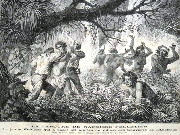Захват Narcisse Pelletier английскими моряками на острове в Австралии
