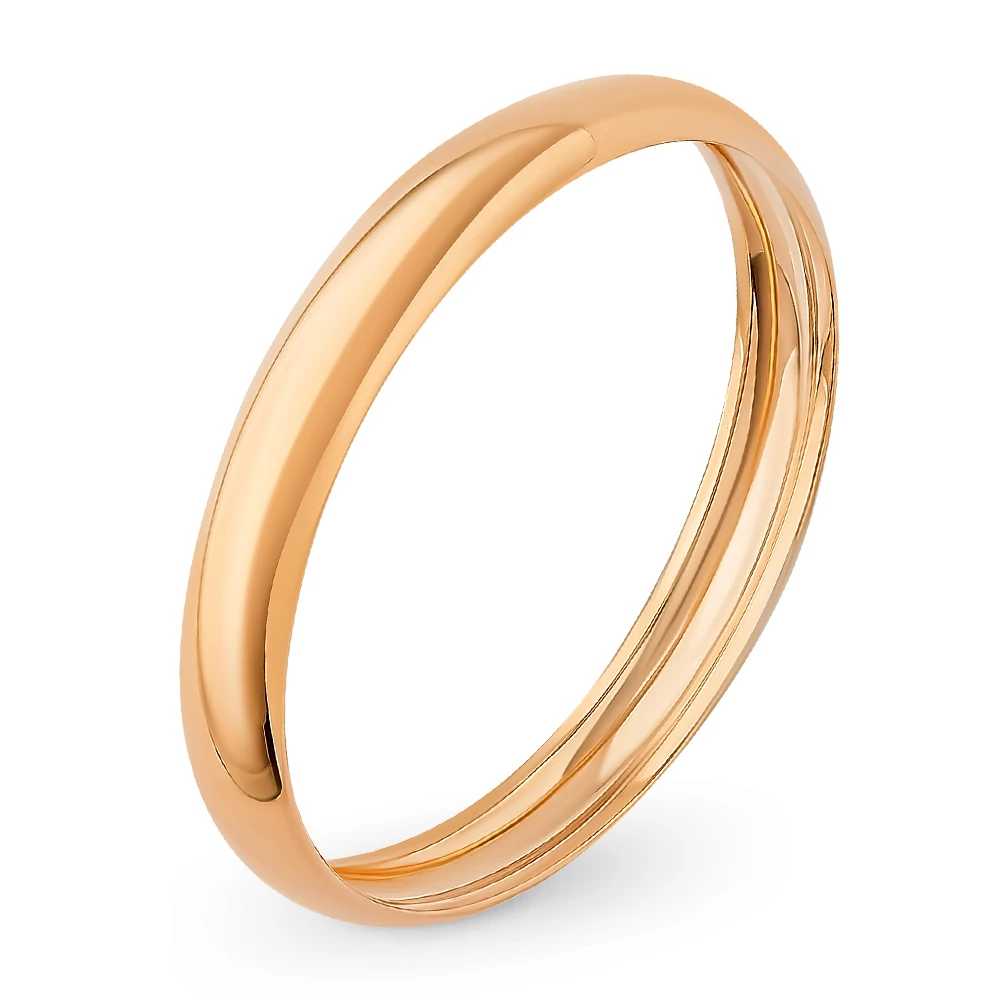 Кольцо обручальное из красного золота 375 пробы