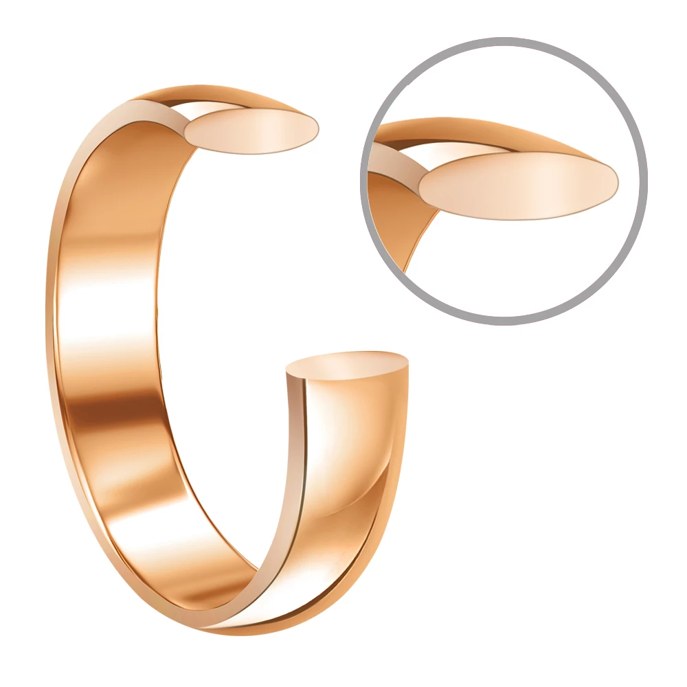 Кольцо обручальное из красного золота 585 пробы