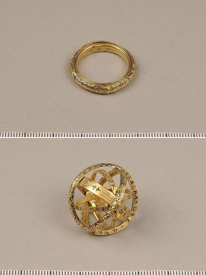 Кольцо-трансформер XVI века астрономическая сфера ювелирное искусство Ренессанса