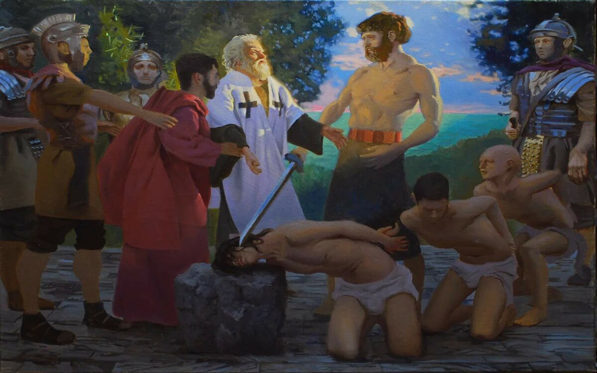 Иконописный сюжет: святой Николай останавливает казнь невиновных