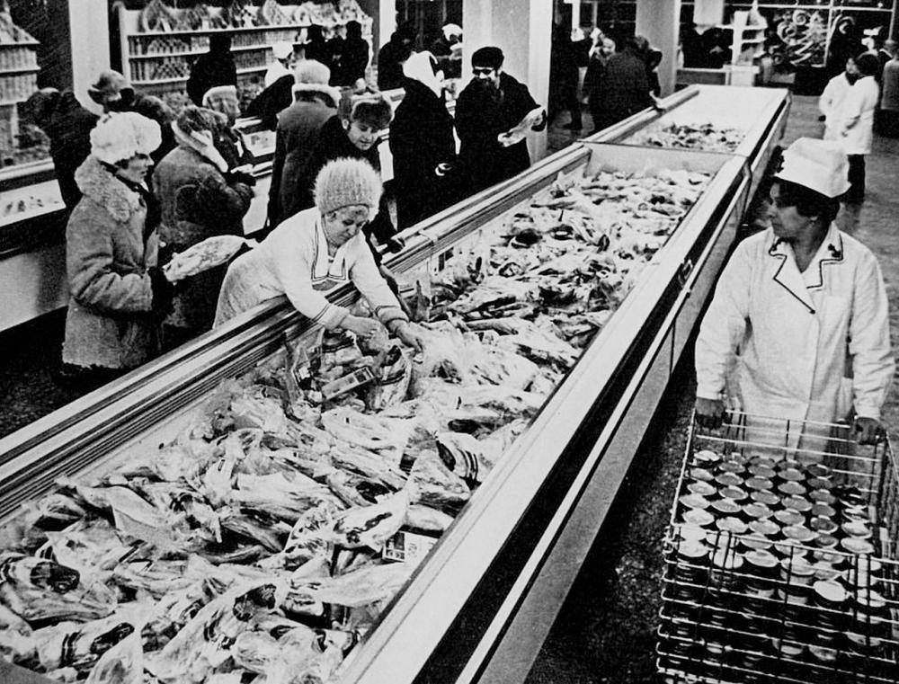 Холодильники в советском магазине Океан