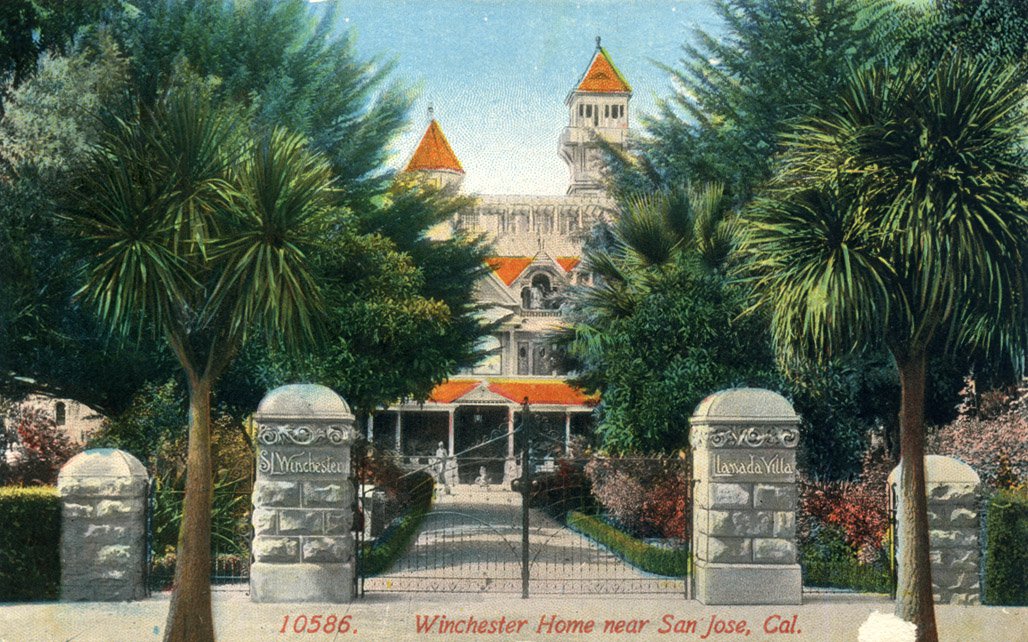 Winchester Mystery House старинная открытка конца XIX века вид особняка