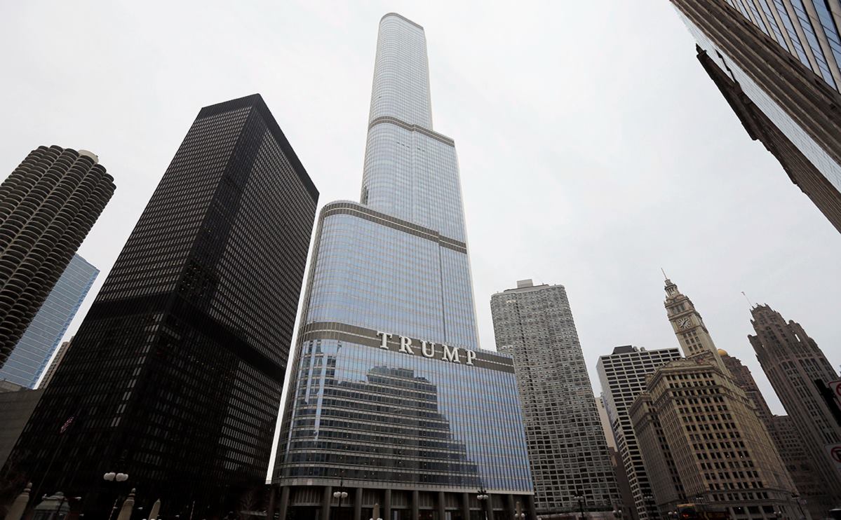 Кадр с Башней Трампа (Trump International Hotel and Tower) в Чикаго