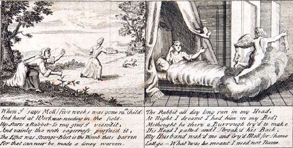 Старинные карикатуры, высмеивающие историю с Мэри Тофт и врачей