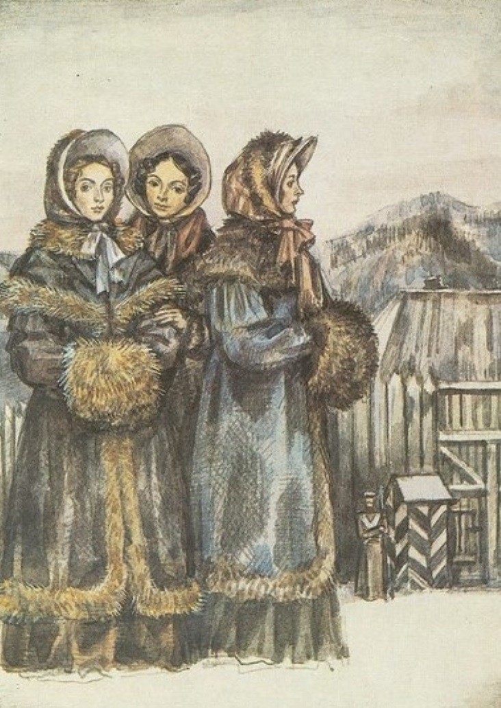 Рисунок - жены декабристов в ссылке