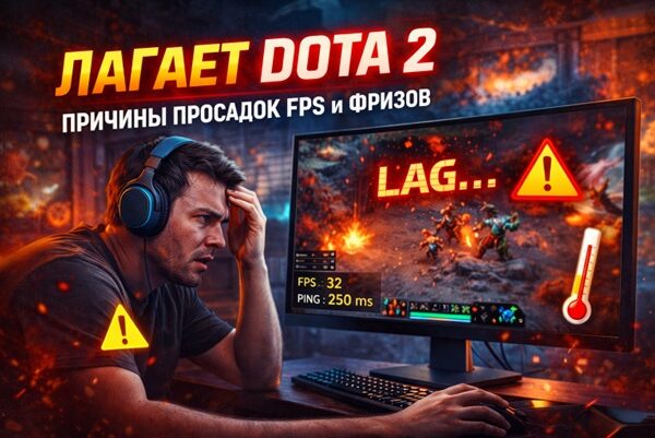 Лагает Dota 2: причины фризов, низкого FPS и как убрать лаги в игре