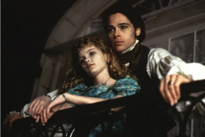 Брэд Питт (Brad Pitt) и Кирстен Данст (Kirsten Dunst) в Интервью с вампиром, 1994 год