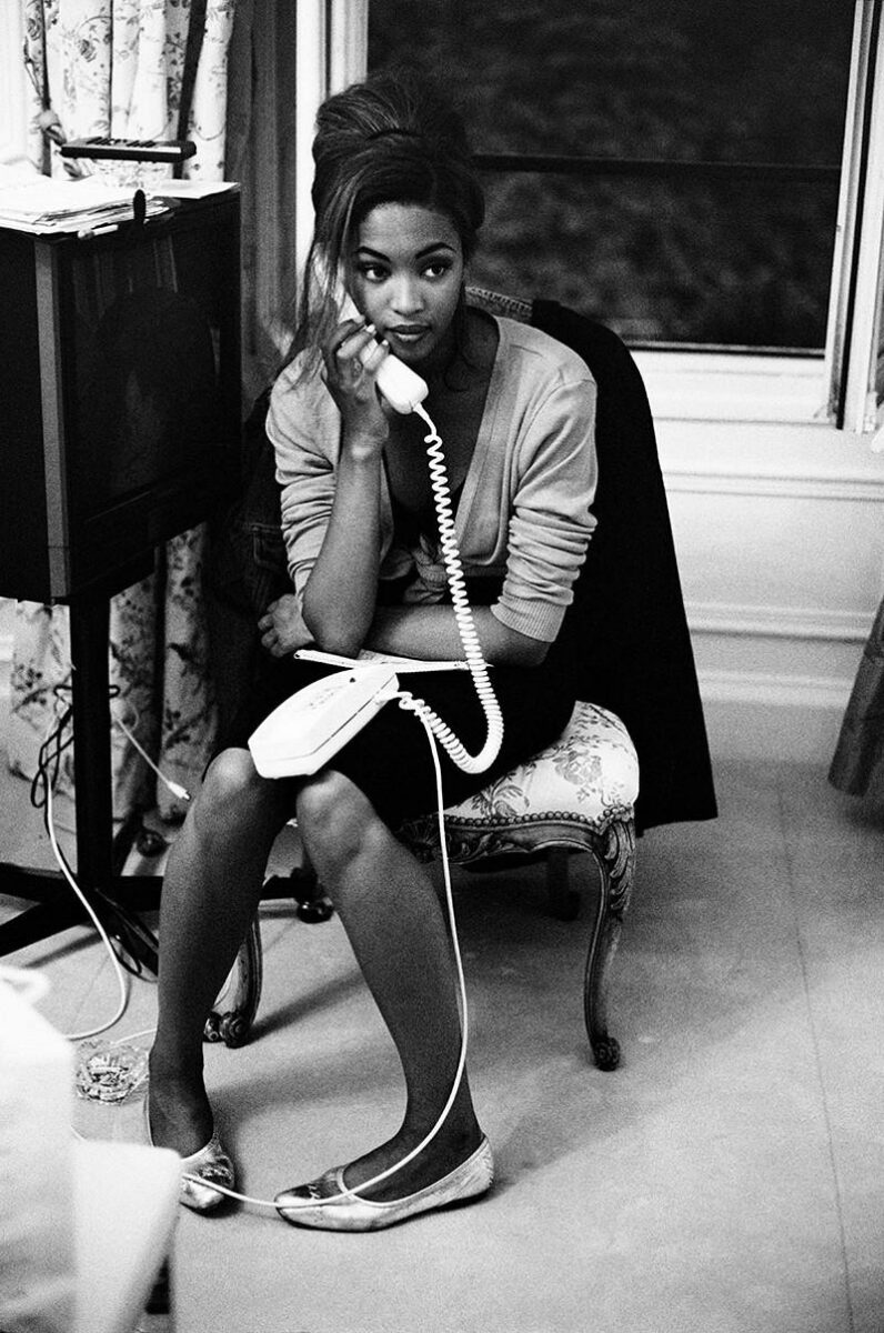 Наоми Кэмпбелл супермодель фото Памела Хэнсон черно-белая фотография портрет