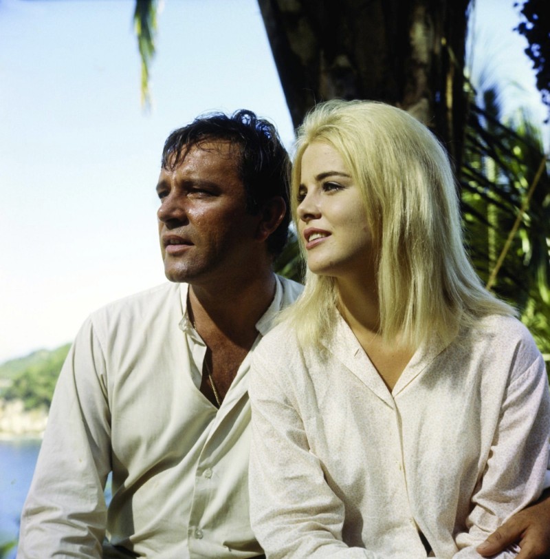 Съемочный процесс фильма Ночь игуаны с участием Ричарда Бёртона