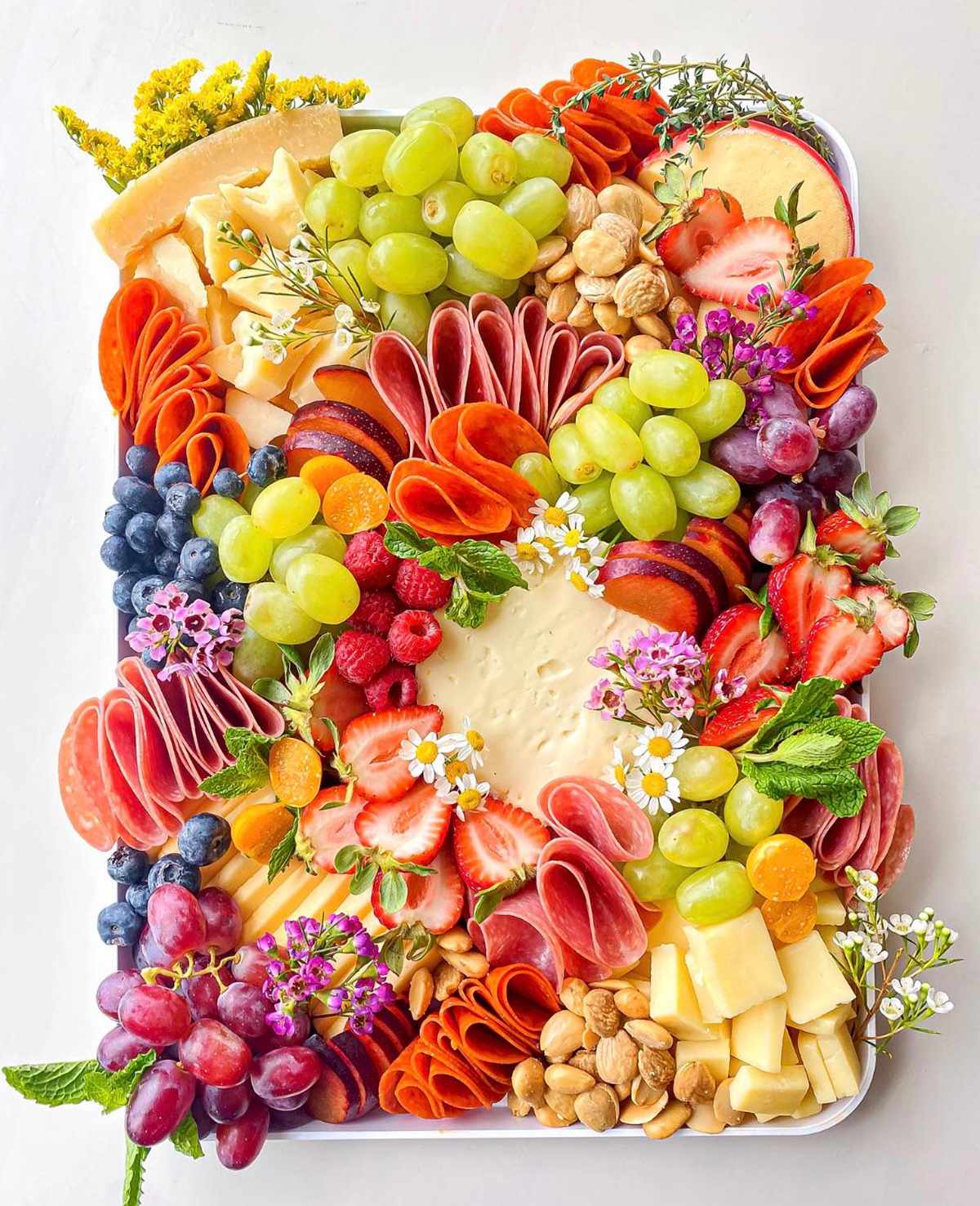 Фотография аккуратной домашней мясной нарезки, выложенной идеальными рядами