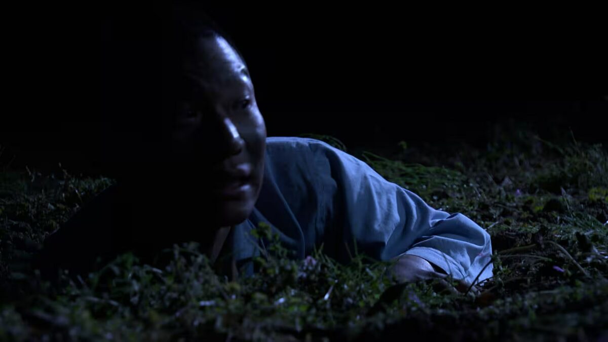 Реконструкция четвёртого побега Ёсиэ Сиратори: фигура выбирается из-под земли через туннель