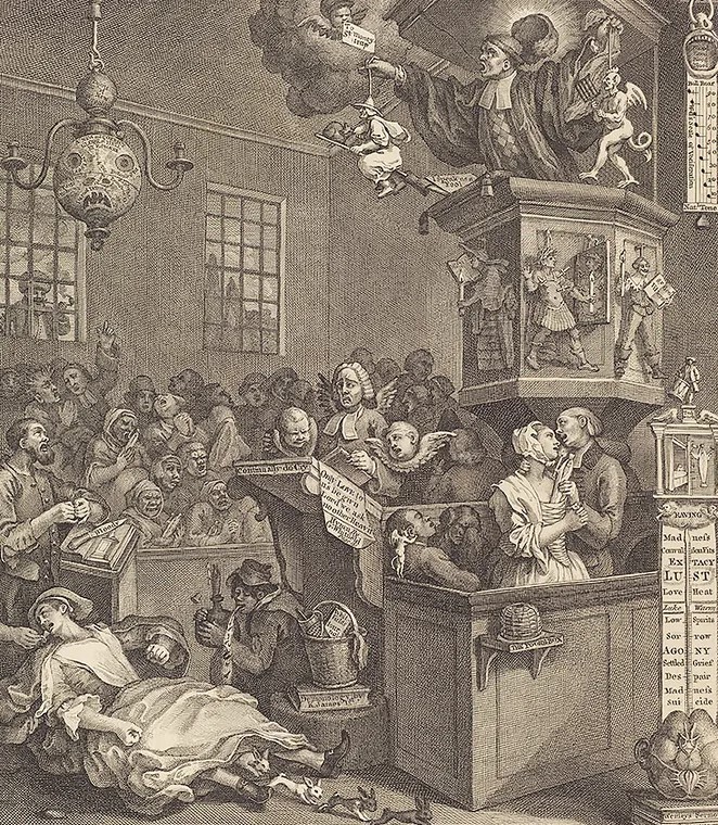 Иллюстрация с объяснением теории материнских впечатлений в XVIII веке