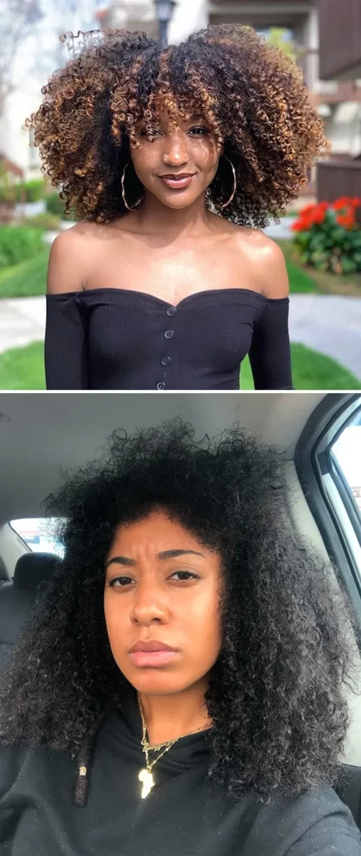 Коллаж демонстрирует разницу между запрошенной и полученной укладкой волос