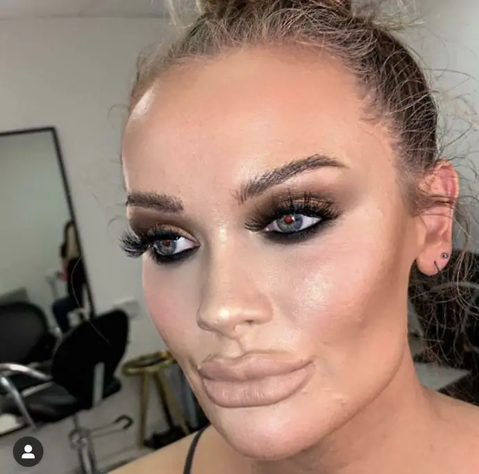 Реальный пример неудачной работы из портфолио салона красоты