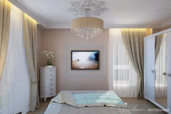 Spalnya klassicheskom stile dizain kvartiry neoklassika foto 10