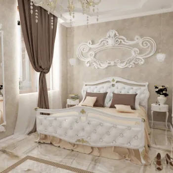 Spalnya neoklassika kvartira krestovskom ostrove foto 1