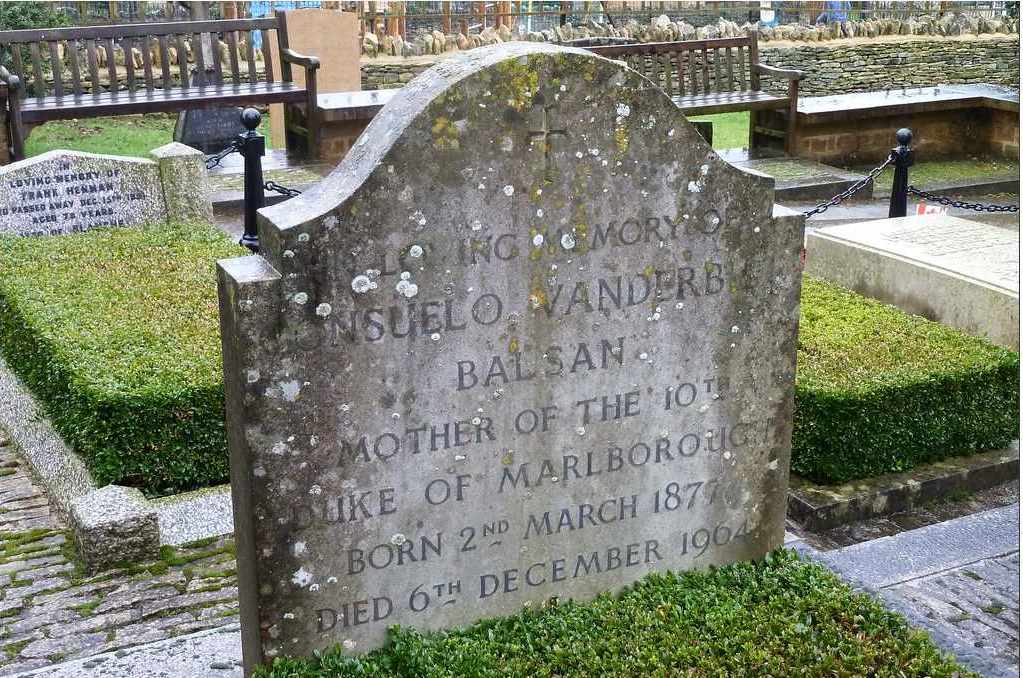 Надгробие Консуэло Вандербильт Бальсан кладбище Бладон Оксфордшир Бленхейм
