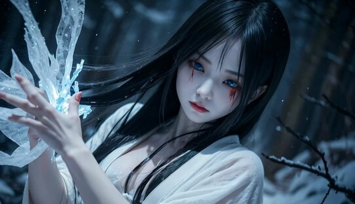 снежные духи юки-онна в Японии