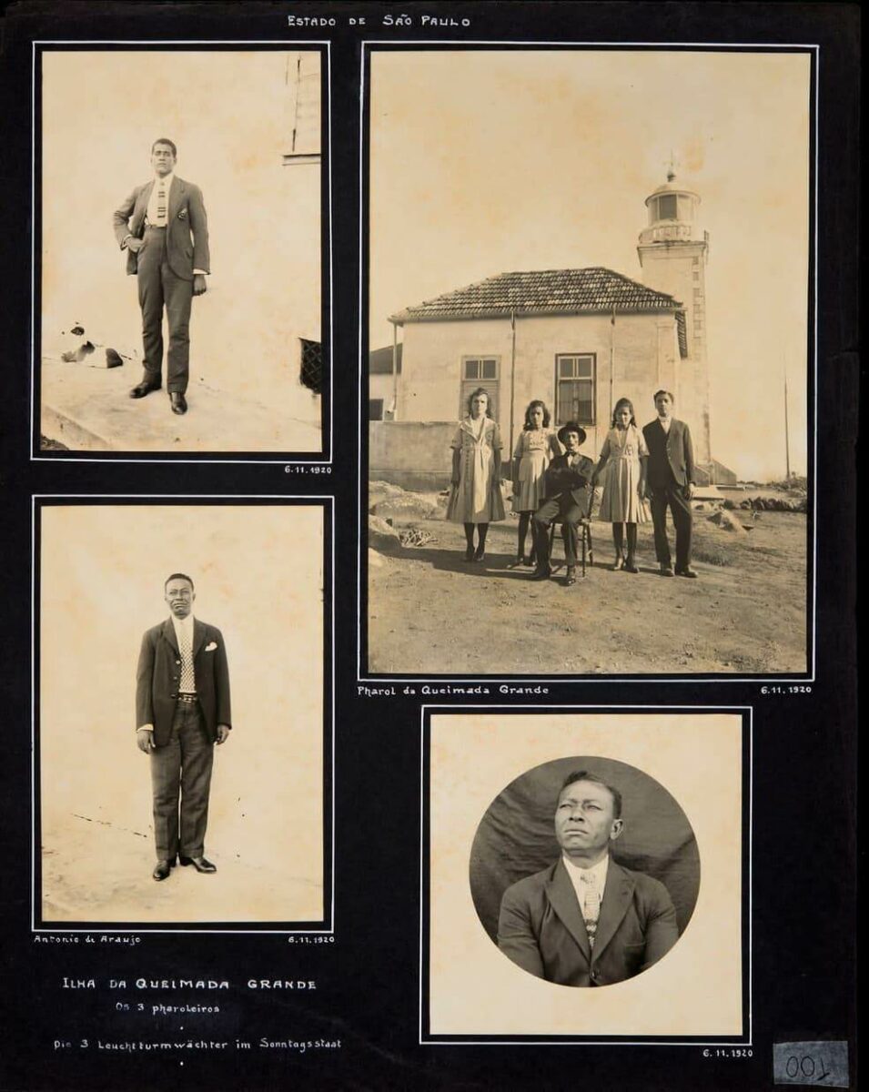Старинные фотографии семьи смотрителя маяка в музее Сан Паулу