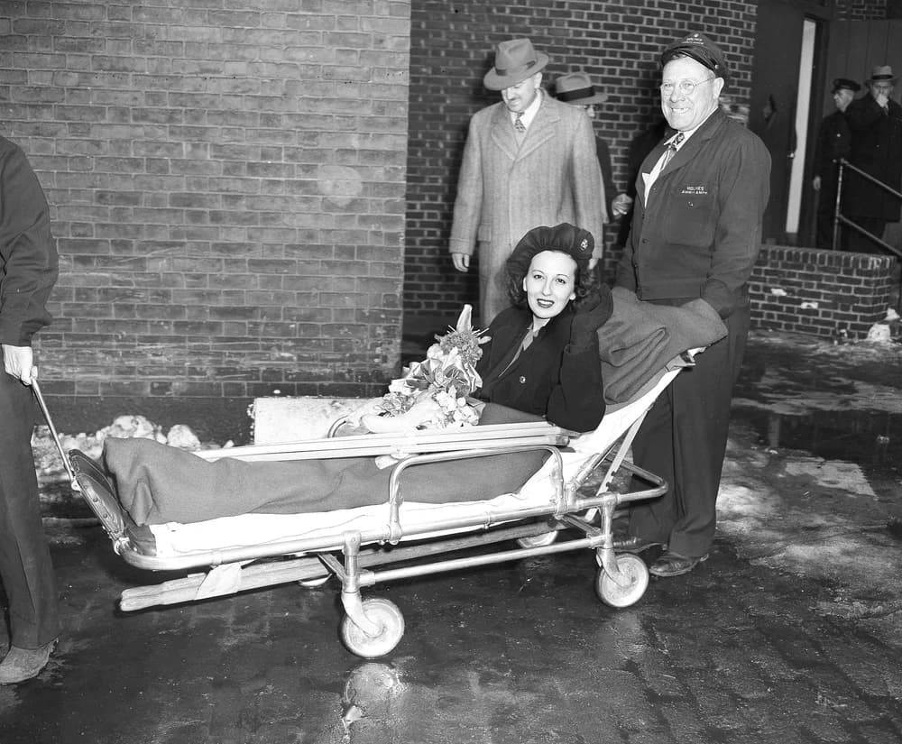 Ольга Рокко в суде после покушения Нью-Йорк 1946