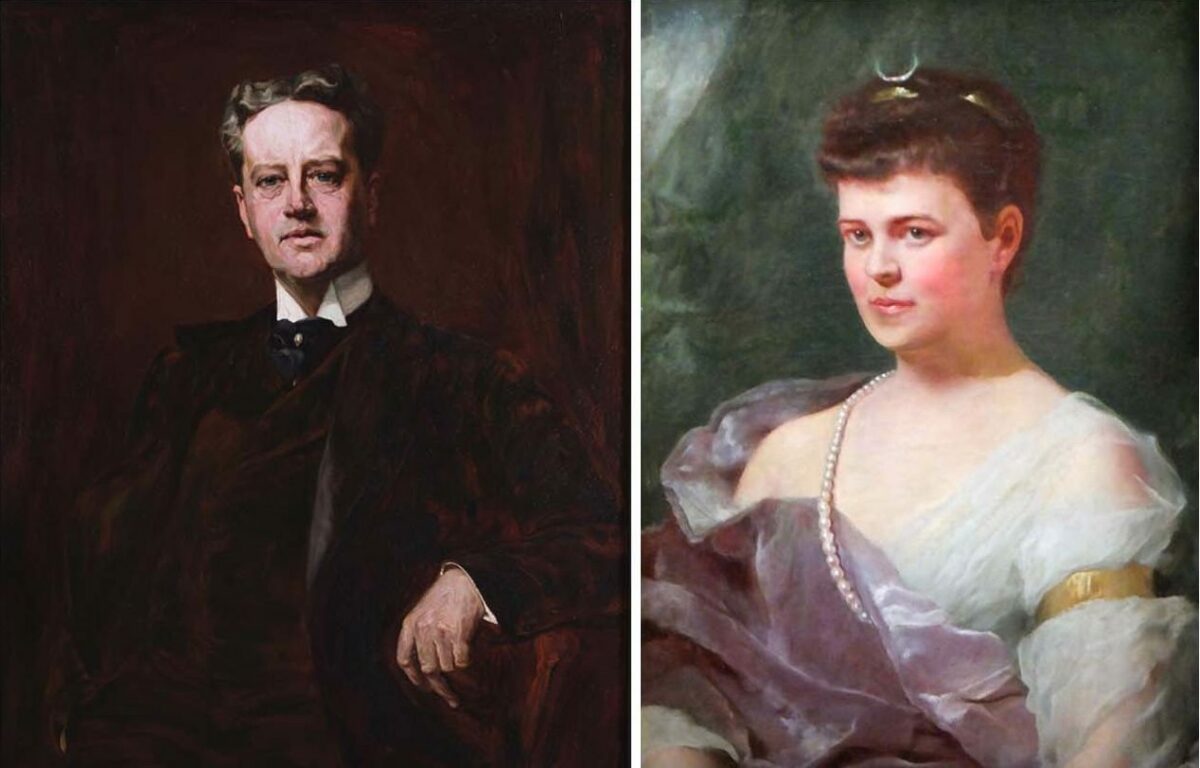 Уильям Киссам Вандербильт и Альва Эрскин Смит родители Консуэло портреты