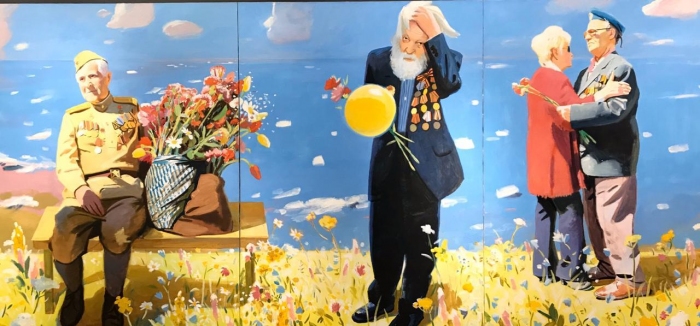 За отвагу фрагмент картины Виноградов Дубосарский соцреализм