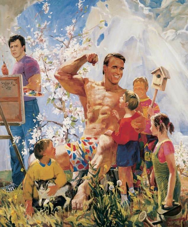 На пленере картина Виноградов Дубосарский 1995 год живопись