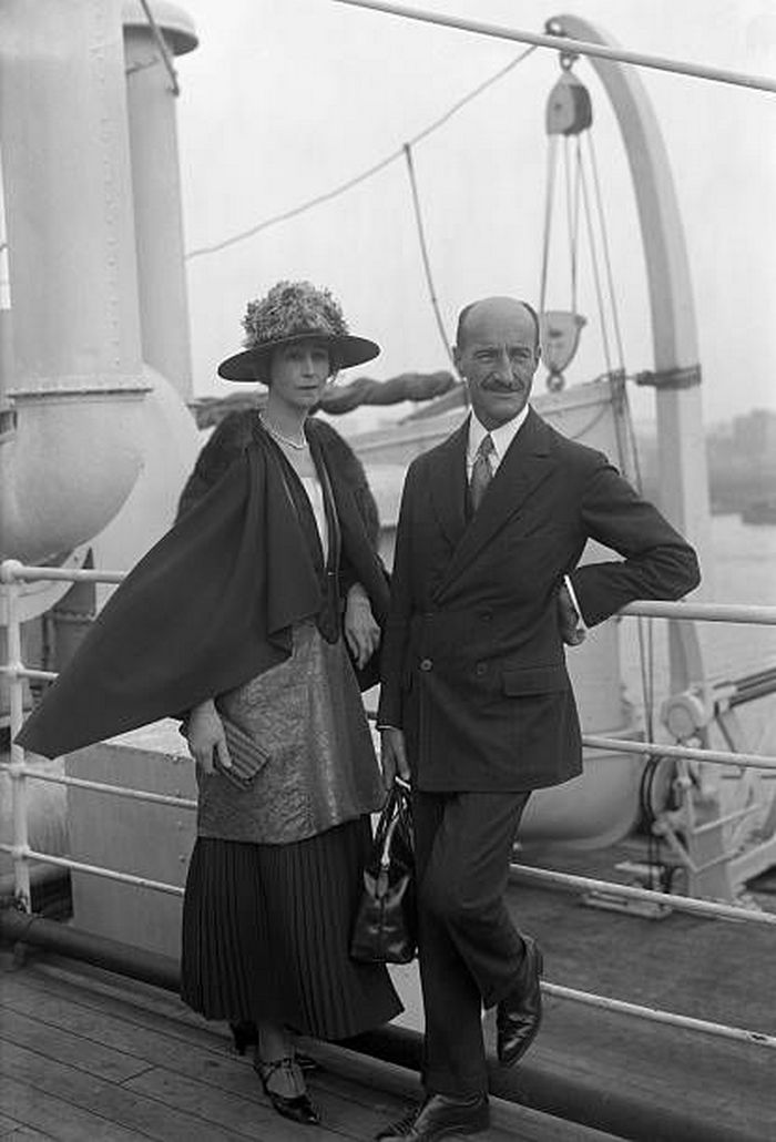 Консуэло Вандербильт со вторым мужем Жаком Бальсаном зрелый возраст счастливая пара