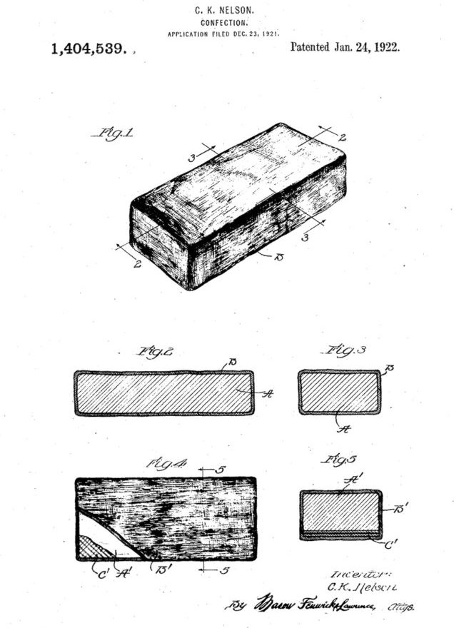 Патент на эскимо Христиана Нельсона 1922 год США