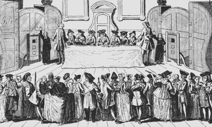 Публичный розыгрыш лотереи Англия XVII&ndash;XVIII веков ведущий участники