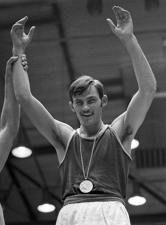 Вячеслав Лемешев с золотой олимпийской медалью Мюнхен 1972
