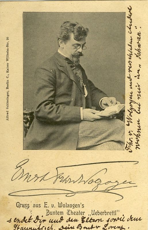Эрнст фон Вольцоген основатель первого немецкого кабаре