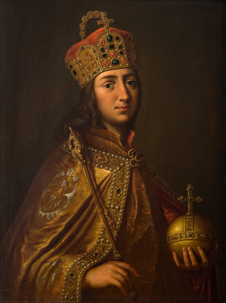 Портрет императора Людвига Баварского в королевской короне и мантии