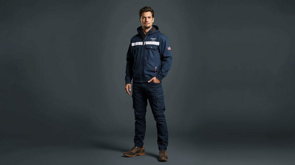 Bigpicture ru мужчина в полный рост в брендовой одежде стиля workwear