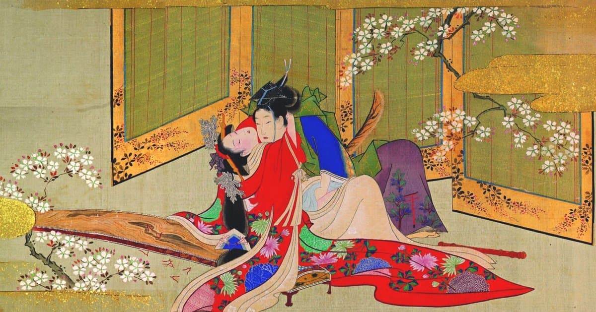 Японская эротическая гравюра сюнга укиё-э эпоха Эдо &mdash; весенние картинки