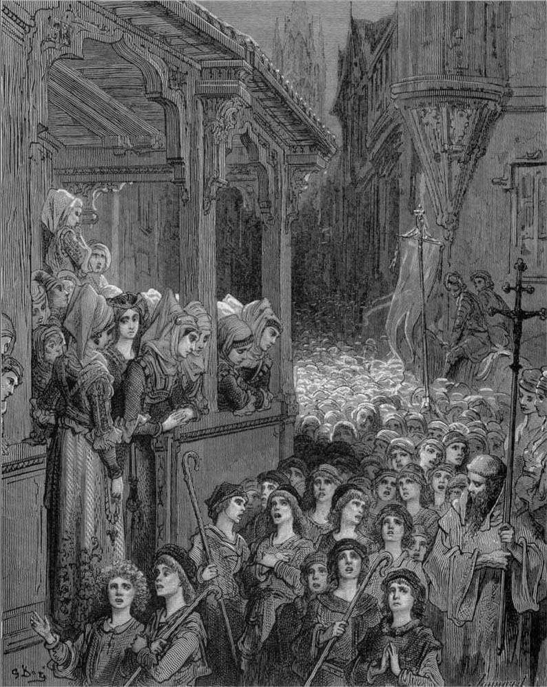 Детский крестовый поход &mdash; гравюра Густава Доре