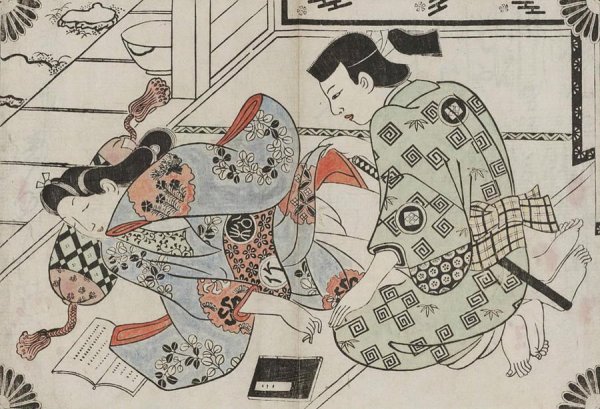 Сугимура Дзихэй сюнга японская эротическая гравюра XVII век