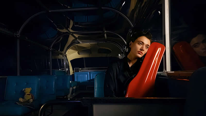 Скрипач в ночном метро с алым футляром &mdash; победитель Mobile Photography Awards, фото Queenie Cheen