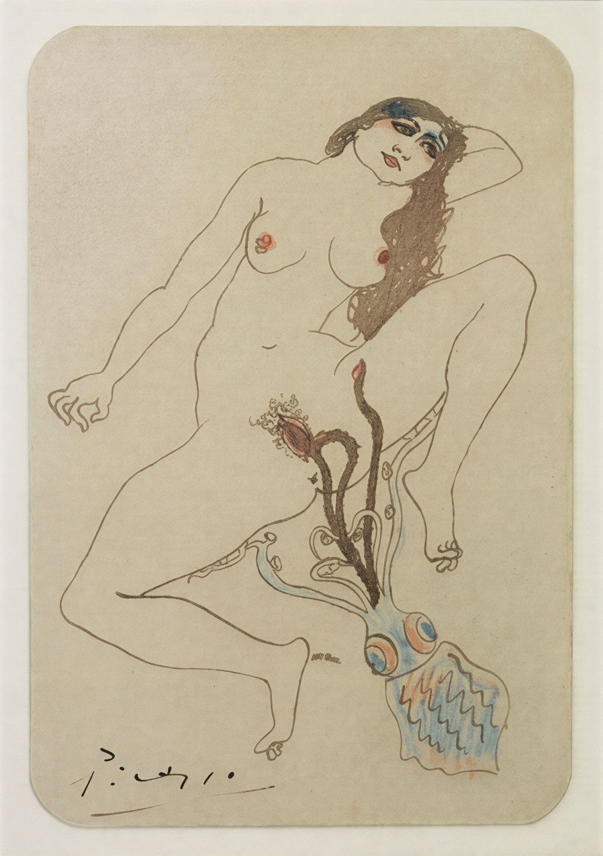 Пабло Пикассо ныряльщица женщина и осьминог 1903 год влияние сюнги