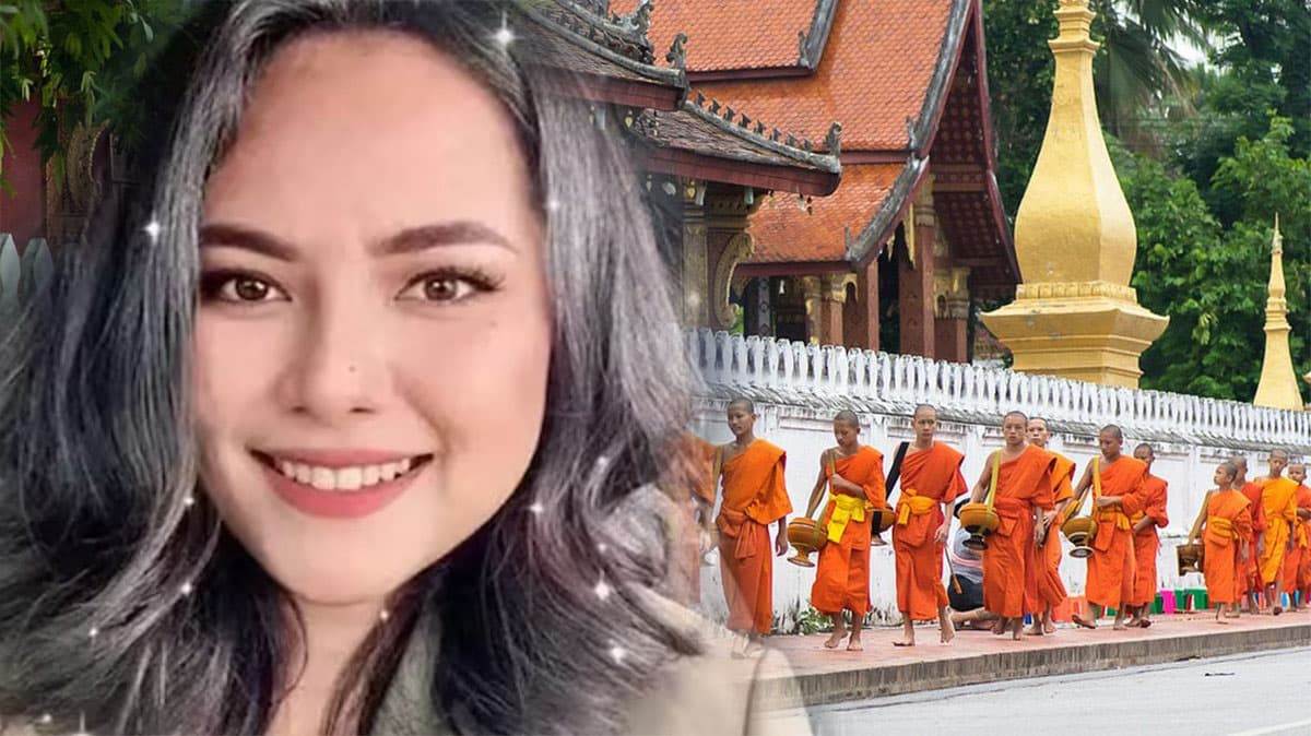 Вилаван Эмсават Сика Гольф на фоне буддийского храма в Таиланде